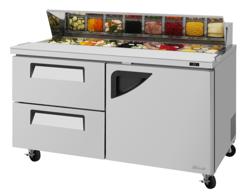 Turbo Air TST-60SD-D2R-N Super Deluxe Sandwich Salad Unit 60 Inch Stainless Steel 19 Cu Ft Refrigeration