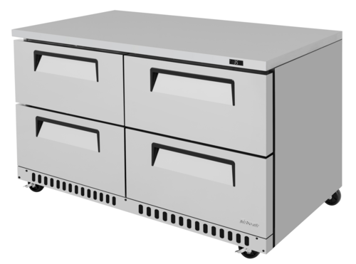 Turbo Air TUR-60SD-D4-FB-N Super Deluxe Series Undercounter Refrigerator 14.8 cu ft Stainless Steel 4 Drawers