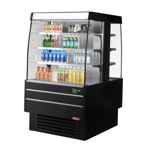 Turbo Air TIOM-36SB-N Island Display Refrigerated Merchandiser 14.4 cu ft Self Serve Black 220V