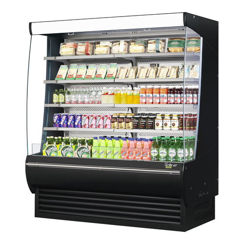 Turbo Air TOM-72DXB-N Vertical Open Display Merchandiser 22 cu ft capacity with LED lighting and adjustable shelves