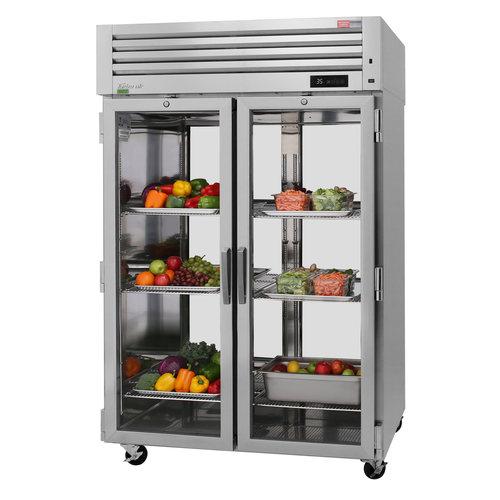 Turbo Air PRO-50R-GS(SG)-PT-N Pass-Thru Refrigerator 53.87 cu ft Two Section Top Mount Self Cleaning Condenser