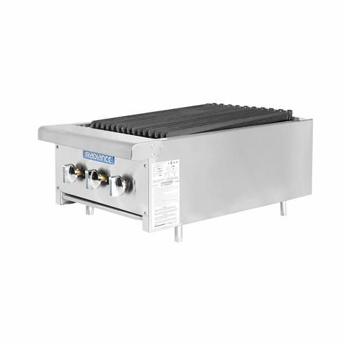 Turbo Air TARB-18 Radiance Charbroiler Countertop Gas 18 Inch Heavy Duty Cast Iron Grate 45000 BTU