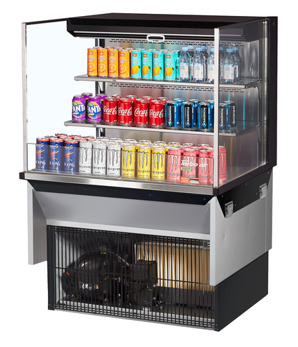 Turbo Air TOM-36L-UF-WB3SI-N Drop-In Horizontal Open Display Case 11.1 cu ft Self-Contained Refrigeration