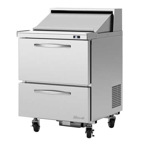 Turbo Air PST-28-D2-N PRO Series Sandwich Salad Unit 7 cu ft 27W x 30D x 37H with 8 Pans and 2 Drawers