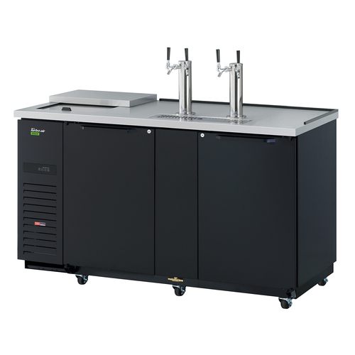 Turbo Air TCB-3SBD-N6 Super Deluxe Club Top Beer Dispenser 69-1/8W x 27-1/4D x 38-5/8H Stainless Steel