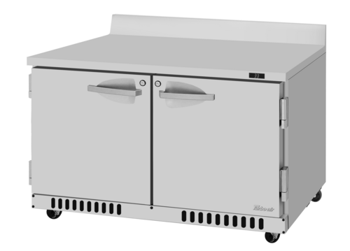 Turbo Air PWR-48-FB-N PRO Series Worktop Refrigerator Front Breathing 9.8 cu.ft. Capacity Stainless Steel Design
