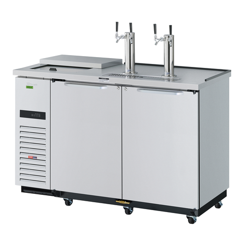 Turbo Air TCB-2SDD-N6 Super Deluxe Club Top Beer Dispenser 58-7/8W x 27-1/4D x 38-5/8H Stainless Steel