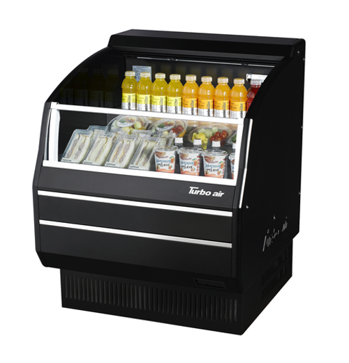 Turbo Air TOM-30SB-SP Open Display Merchandiser Slim Profile Solid Side Panel 28-1/8W x 33-1/2D x 41-1/2H