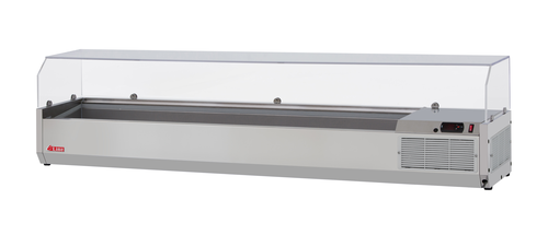 Turbo Air CTST-1800G-N E-Line Countertop Salad Table 72L with Clear Hood and Self-Contained Refrigeration