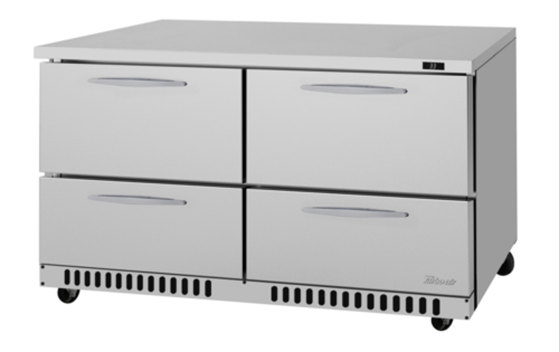 Turbo Air PUR-60-D4-FB-N PRO Series Undercounter Refrigerator 14.8 cu ft Stainless Steel 4 Drawers 115v