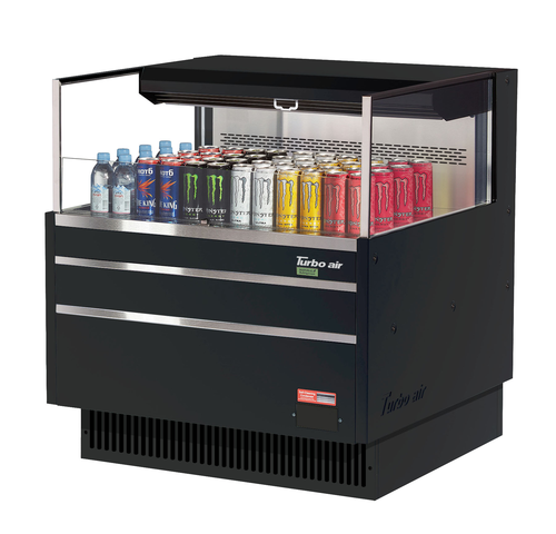 Turbo Air TOM-36L-UF-WB1S-N Horizontal Open Display Merchandiser 4.6 cu ft Low Profile Self Contained Refrigeration