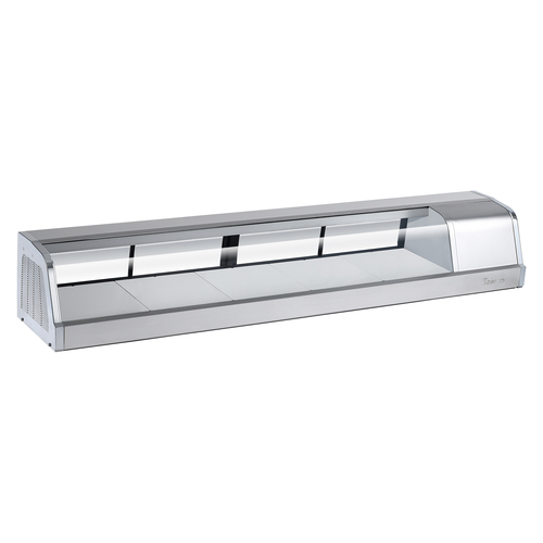 Turbo Air SAK-70R-N Refrigerated Sushi Case 71-1/4W x 14-1/8D x 11-1/2H 21 cu ft Capacity Stainless Steel