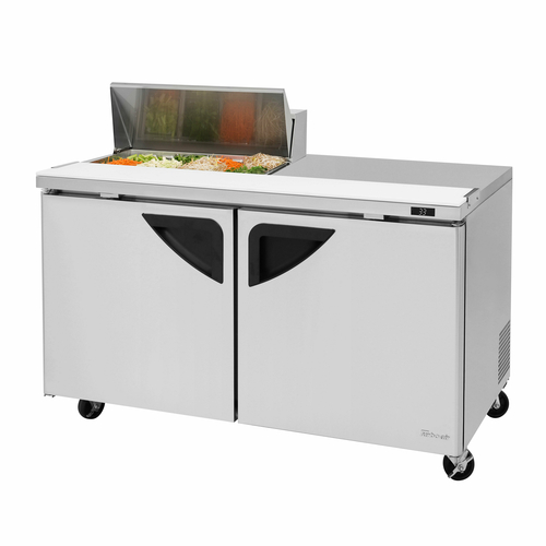 Turbo Air TST-60SD-08S-N Super Deluxe Sandwich Salad Unit 16 cu ft Stainless Steel 8 Pan Opening 2 Doors