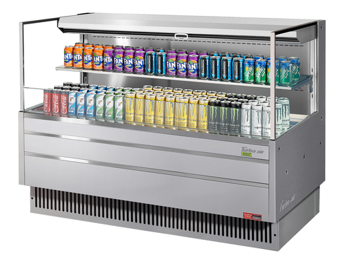 Turbo Air TOM-60L-UF-S-2S-N Horizontal Open Display Merchandiser 13 cu ft Low Profile Self Contained Refrigeration
