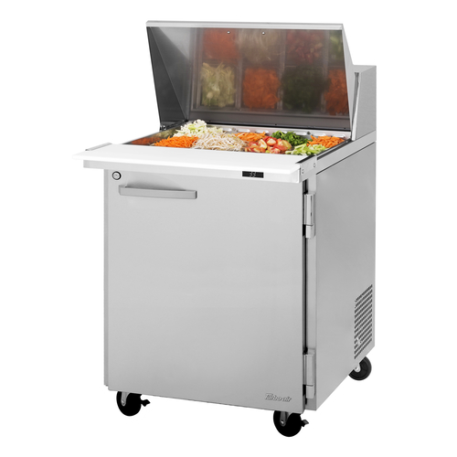 Turbo Air PST-28-12-N PRO Series Mega Top Sandwich Salad Prep Table 8 cu ft 12 Pan Stainless Steel