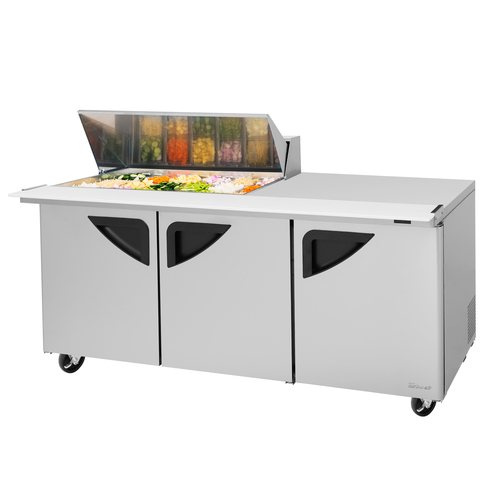 Turbo Air TST-72SD-18M-N-LW Super Deluxe Sandwich Salad Mega Top Unit Undercounter 72 Inch Capacity