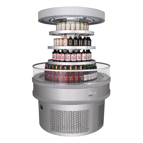 Turbo Air TIOM-48RRS-N Island Display Refrigerated Merchandiser 11.2 cu ft 48W x 48D x 65H Self-Contained