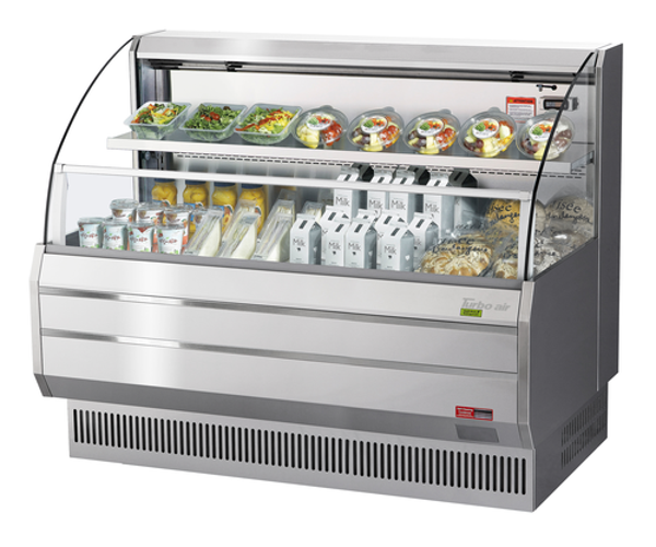 Turbo Air TOM-60LS-N Horizontal Open Display Merchandiser 12.3 cu ft Capacity Low Profile Self Cleaning Condenser
