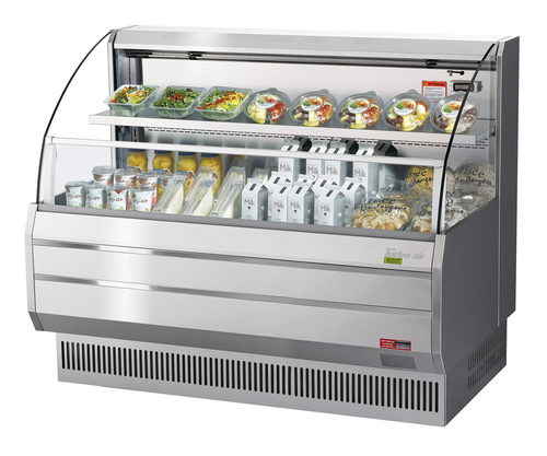 Turbo Air TOM-60LS-N Horizontal Open Display Merchandiser 12.3 cu ft Capacity Low Profile Self Cleaning Condenser