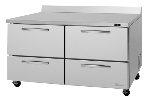 Turbo Air PWF-60-D4-N PRO Series Worktop Freezer 60 inch two-section 17.2 cu.ft capacity stainless steel interior