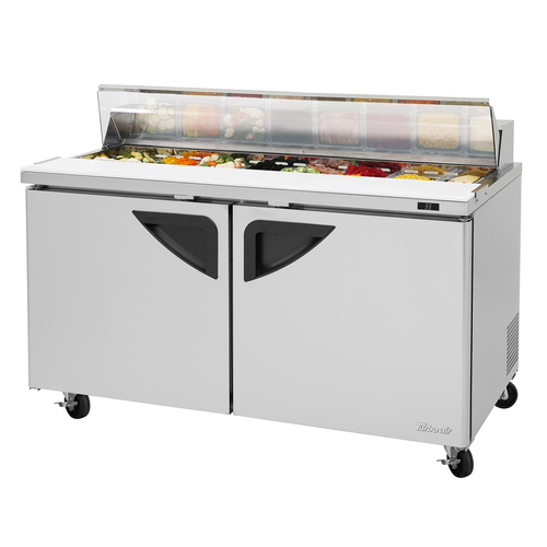 Turbo Air TST-60SD-N-CL Super Deluxe Sandwich Salad Unit 16 cu ft Stainless Steel Top 2 Section Refrigeration