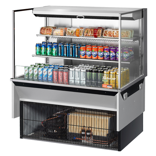 Turbo Air TOM-48L-UF-S-3SI-N Drop-In Horizontal Open Display Case 15.2 cu ft Self-Contained Refrigeration
