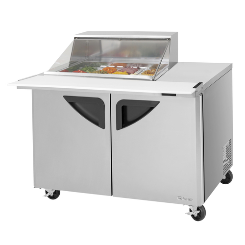 Turbo Air TST-48SD-12M-N-CL Super Deluxe Sandwich Salad Mega Top Unit 15 cu ft Clear Top 12 Pan Opening