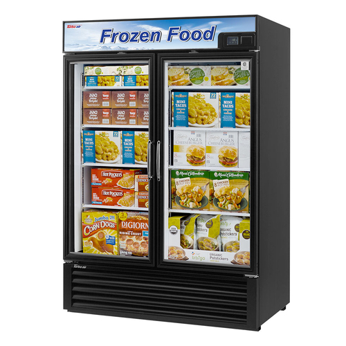 Turbo Air TGF-49F(B)-N Freezer Merchandiser Two Section 39.88 cu ft Capacity Bottom Mount Refrigeration