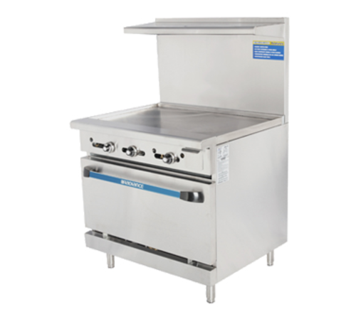 Turbo Air TAR-36G Radiance Heavy Duty Range Natural Gas 36 Inch Thermostatically Controlled Griddle