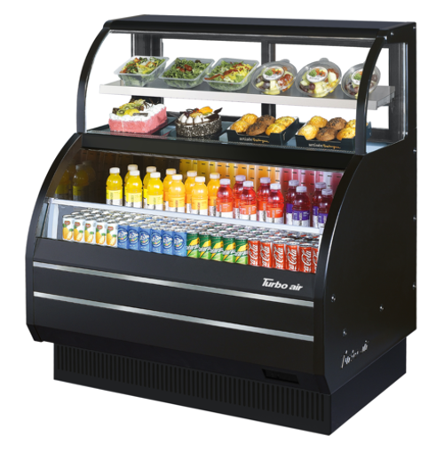 Turbo Air TOM-W-50SB-N Open Display Merchandiser Refrigerated Top Shelf 50-7/8W x 34-1/8D x 56-3/8H
