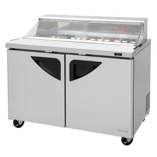 Turbo Air TST-48SD-N-CL Super Deluxe Sandwich Salad Unit 12 cu ft Stainless Steel 12 Pan Opening