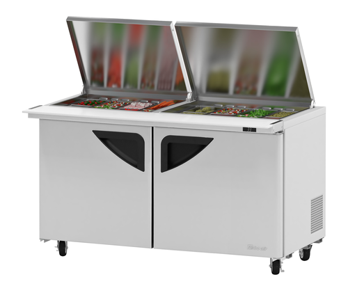 Turbo Air TST-60SD-24-N-FL Super Deluxe Sandwich Salad Mega Top Unit 60 inch Stainless Steel 19 cu ft