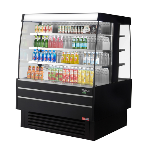 Turbo Air TIOM-48SB-N Island Display Refrigerated Merchandiser 17.6 cu ft Self Serve with LED Lighting and Digital Thermostat