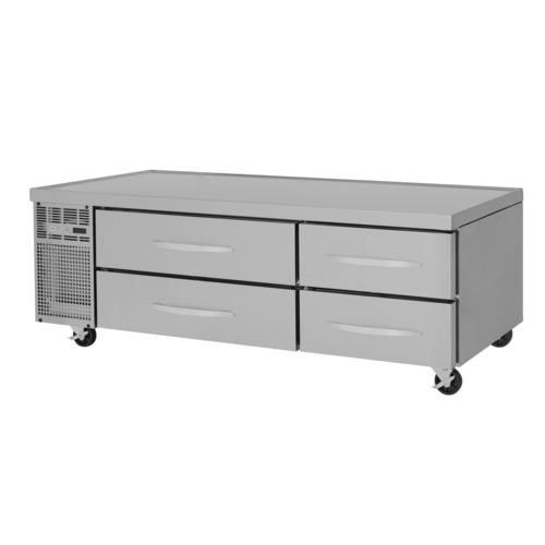 Turbo Air PRCBE-72R-N PRO Series Refrigerated Chef Base 72 inch with Stainless Steel Drawers and Digital Display