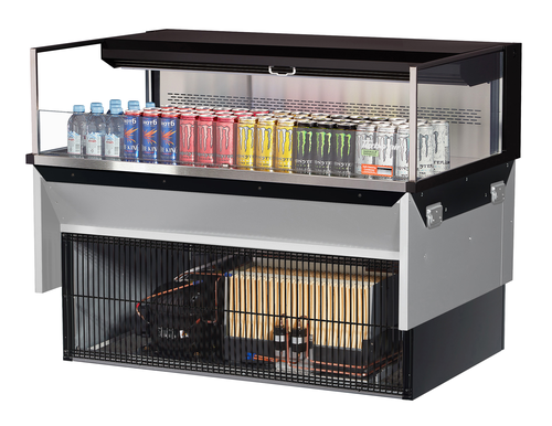 Turbo Air TOM-48L-UF-WB1SI-N Drop-In Horizontal Open Display Case 6.3 cu ft Self-Contained Refrigeration