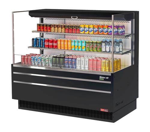 Turbo Air TOM-60L-UF-W(B)-3S-N Horizontal Open Display Merchandiser 19.3 cu ft Low Profile Self Contained Refrigeration