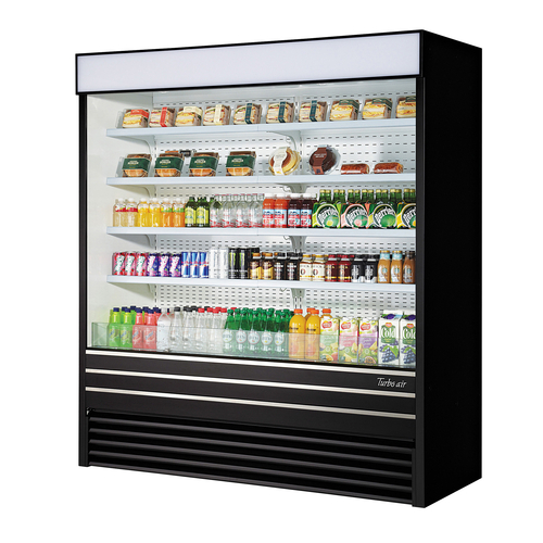Turbo Air TOM-72EB-N Vertical Air Curtain Open Display Merchandiser 37.1 cu ft capacity 72W x 29-7/8D x 81-1/8H