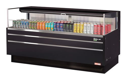 Turbo Air TOM-72L-UF-WB1S-N Horizontal Open Display Merchandiser 9.7 cu ft Capacity Self Contained Refrigeration