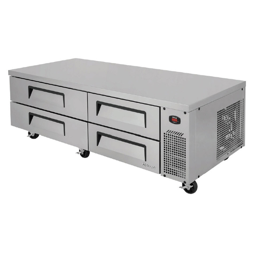Turbo Air TCBE-72SDR-N Super Deluxe Chef Base Refrigerator 72W x 32D x 20H 12.66 cu ft with 4 Drawers