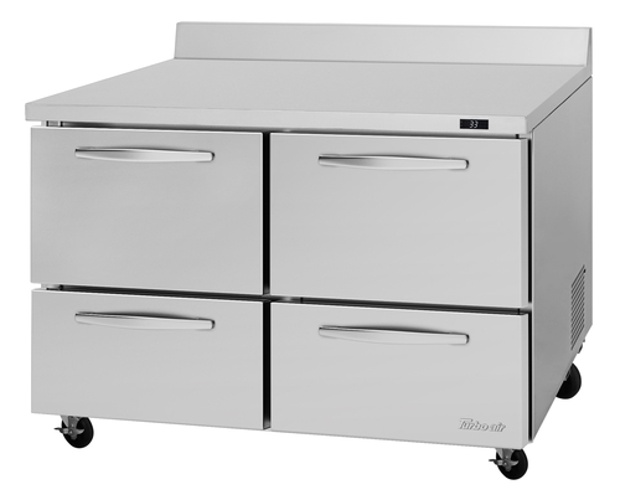 Turbo Air PWR-48-D4-N PRO Series Refrigerated Work Top 12.2 cu.ft Capacity Stainless Steel 4 Drawers 115v