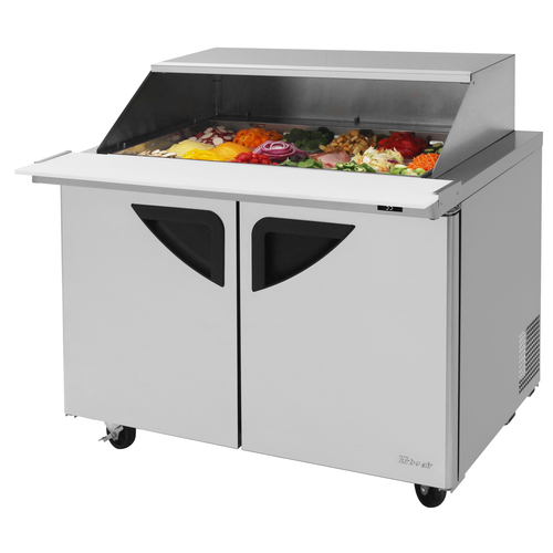 Turbo Air TST-48SD-18-N-SL Super Deluxe Sandwich Salad Mega Top Unit 15 cu ft Stainless Steel 18 Pan Opening