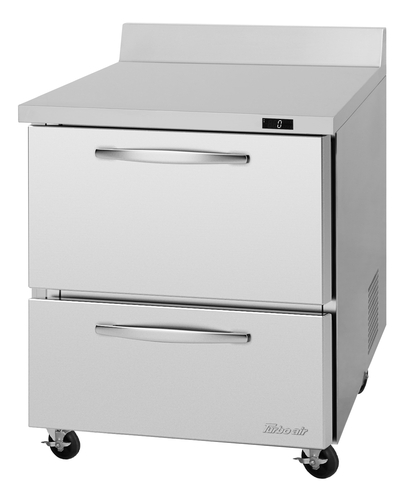 Turbo Air PWF-28-D2-N PRO Series Worktop Freezer 6.8 cu.ft. capacity self-contained refrigeration stainless steel