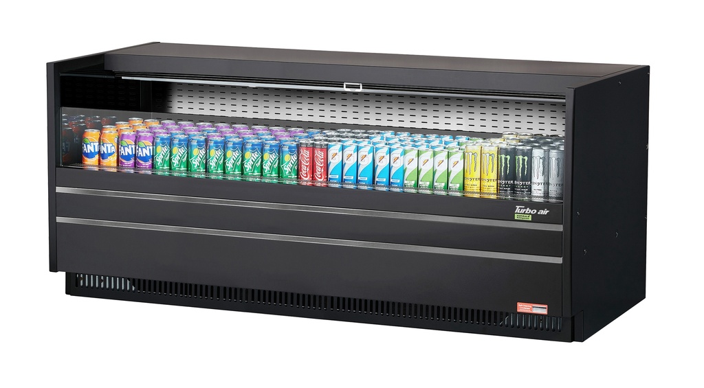 Turbo Air TOM-72UC-WB-N Drop-In Horizontal Open Display Case 10.4 cu ft Capacity Low Profile Stainless Steel