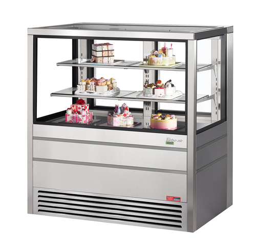 Turbo Air TCGBF-50S-N Display Case Freezer 16.88 cu.ft Capacity Self Cleaning Condenser LED Lighting Stainless Steel