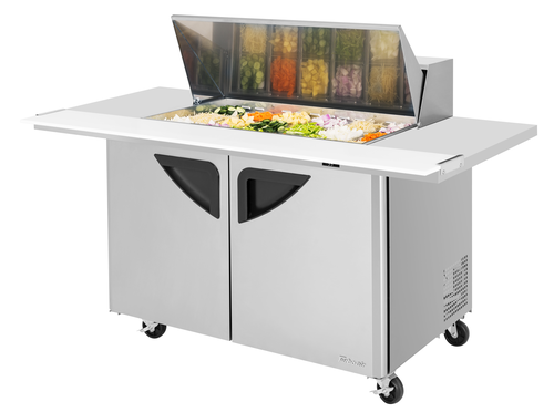 Turbo Air TST-48SD-18-E-N Super Deluxe Sandwich Salad Mega Top Unit Stainless Steel 72-5/8 Inch 15 Cu Ft