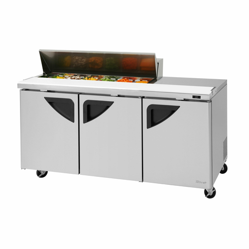 Turbo Air TST-72SD-12S-N-LW Super Deluxe Sandwich Salad Unit 72 Inch Stainless Steel 12 Pan Capacity