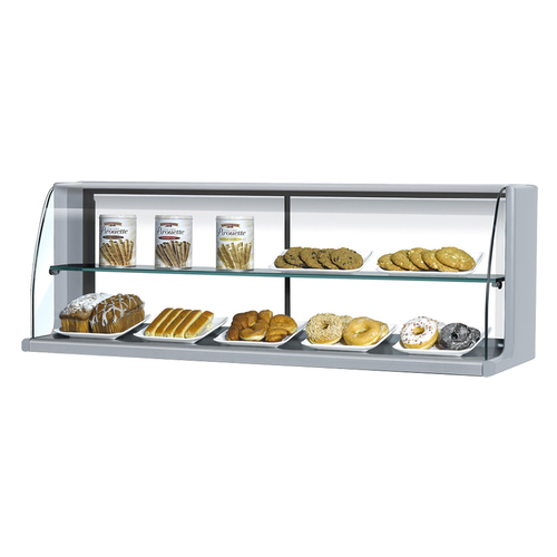 Turbo Air TOMD-40HS Top Display Dry Case High Model for Open Display Merchandiser 39W x 12D x 17H Glass Front Shield