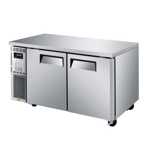 Turbo Air JURF-60-N J Series Side Mount Undercounter Dual Temp Refrigerator Freezer 59 inch 6.28 cu ft 6.89 cu ft