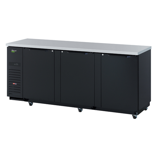 Turbo Air TBB-4SBD-N Super Deluxe Back Bar Cooler 90-1/4W x 27-1/4D x 37-1/8H 36.47 cu.ft. Self-Cleaning Condenser