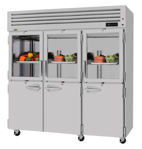 Turbo Air PRO-77R-GSH-N PRO Series Refrigerator Three Section 74.78 Cu Ft Capacity with Digital Temperature Control
